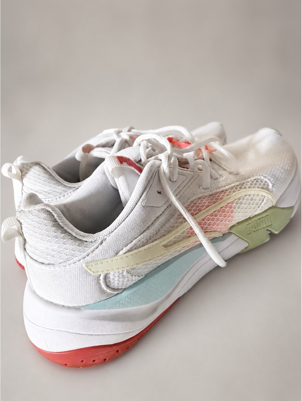Puma Women’s White Pink Pastel Athletic Sneakers Size 8.5 M